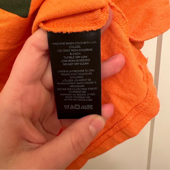 UO “Sorry I’m Late” Oversized Bright Orange Graphic Cotton T-Shirt - Picture 7 of 8